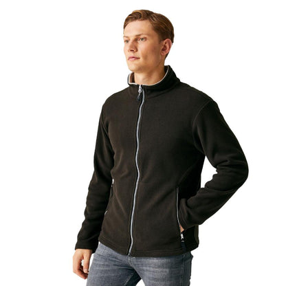 Black-Mineral Grey - Front - Regatta Mens Ascender Fleece Jacket