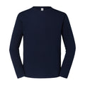 Deep Navy - Front - Fruit of the Loom Unisex Adult Iconic 195 Long-Sleeved T-Shirt