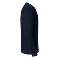 Deep Navy - Side - Fruit of the Loom Unisex Adult Iconic 195 Long-Sleeved T-Shirt