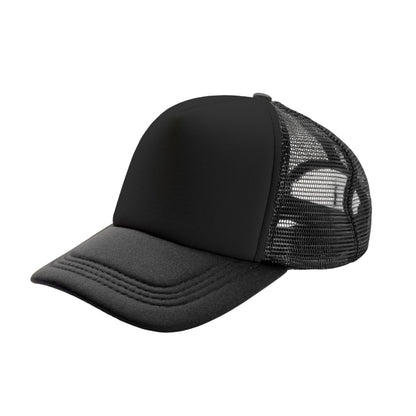Black-Black - Back - Result Headwear Detroit Mesh Trucker Cap