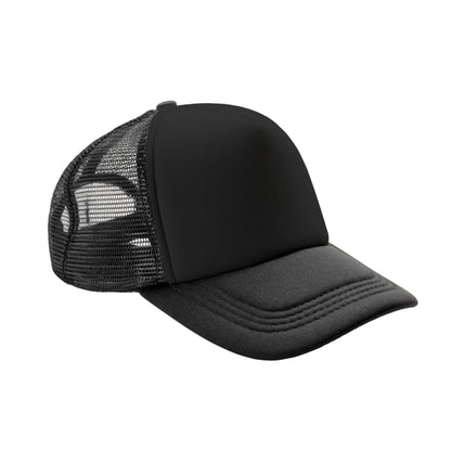 Black-Black - Front - Result Headwear Detroit Mesh Trucker Cap