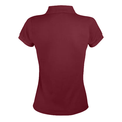 Burgundy - Back - SOLS Womens-Ladies Prime Polo Shirt