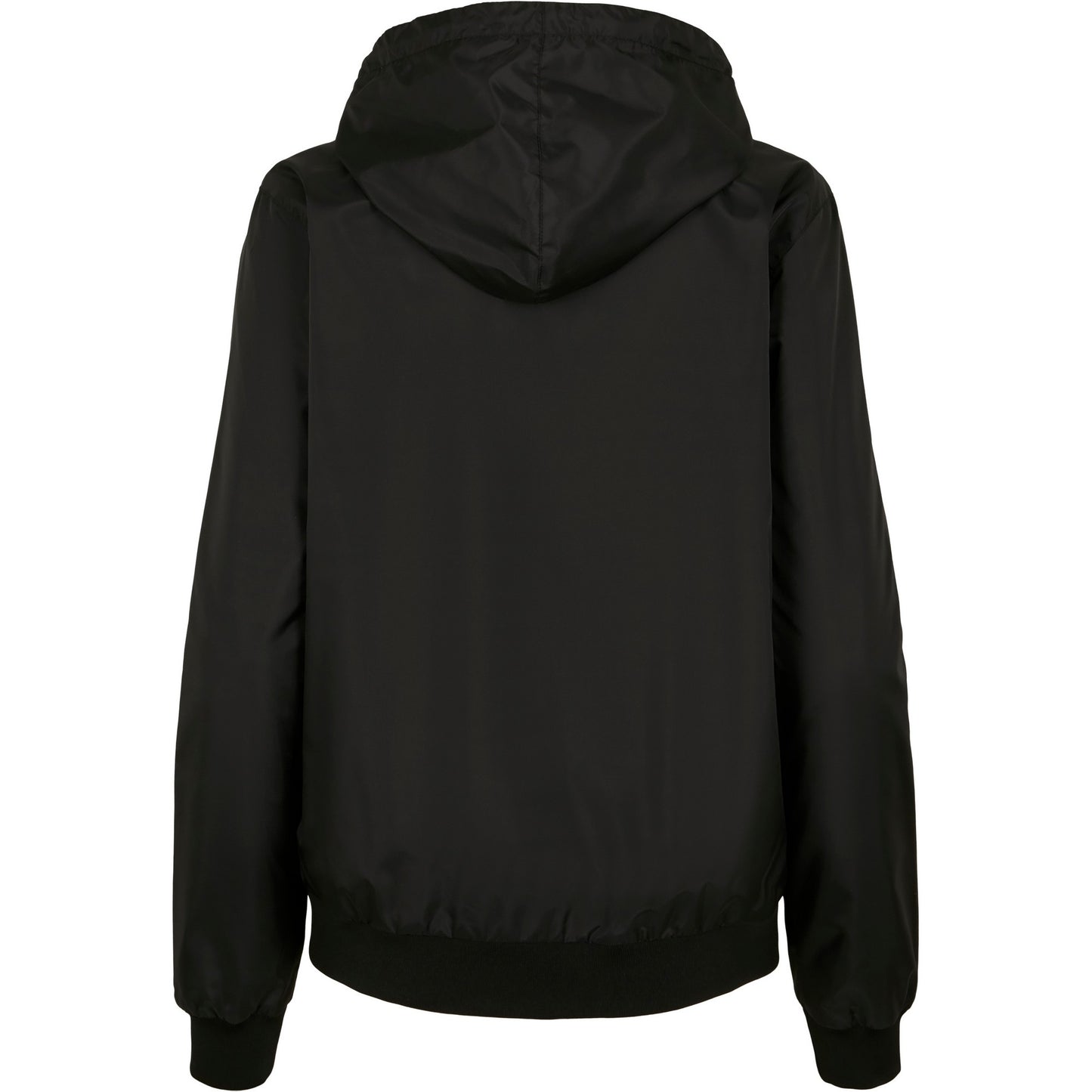 Black - Back - Build Your Brand Womens-Ladies Windrunner Jacket