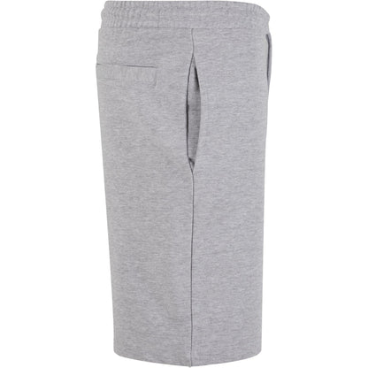 Heather Grey - Side - Build Your Brand Unisex Adult Ultra Heavy Sweat Shorts