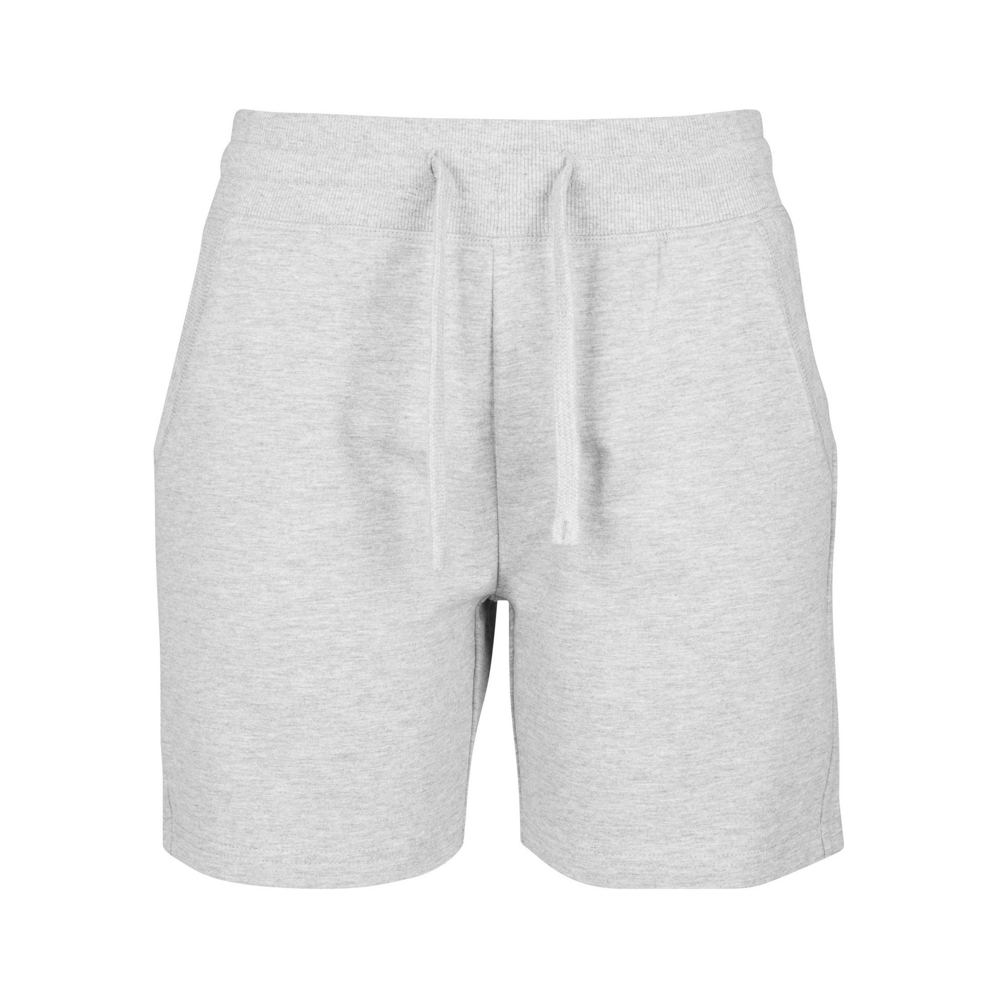 Grey - Front - Build Your Brand Womens-Ladies Terry Heather Shorts