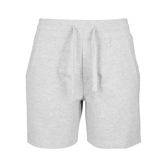 Grey - Front - Build Your Brand Womens-Ladies Terry Heather Shorts