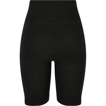 Black - Back - Build Your Brand Womens-Ladies High Waist Cycling Shorts