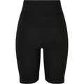 Black - Back - Build Your Brand Womens-Ladies High Waist Cycling Shorts