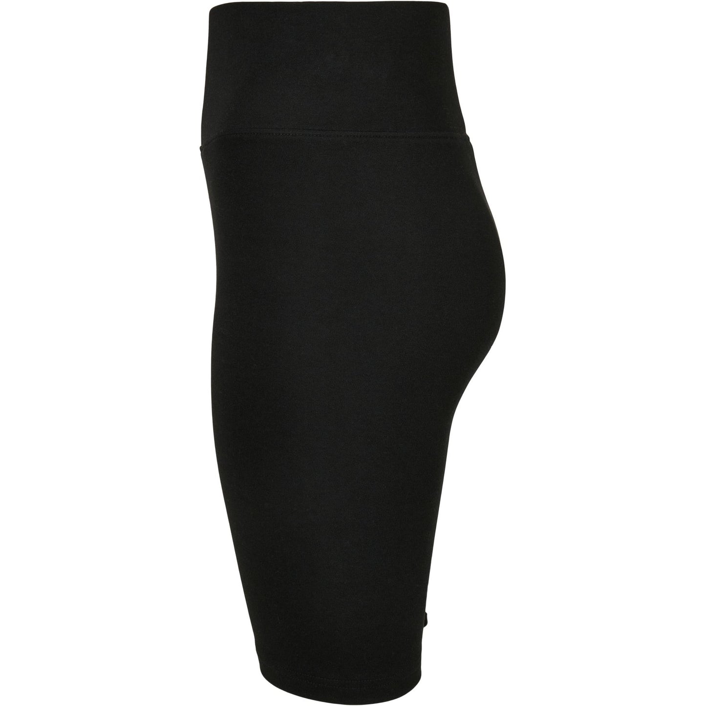 Black - Side - Build Your Brand Womens-Ladies High Waist Cycling Shorts