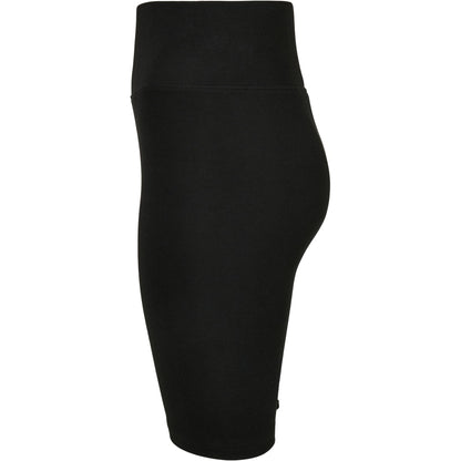 Black - Side - Build Your Brand Womens-Ladies High Waist Cycling Shorts