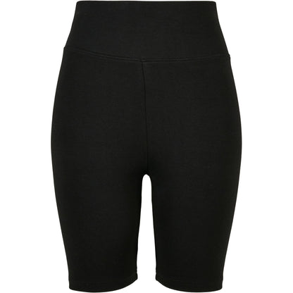 Black - Front - Build Your Brand Womens-Ladies High Waist Cycling Shorts