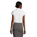 White - Back - SOLS Womens-Ladies Excess Stretch Short-Sleeved Blouse