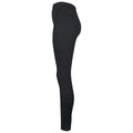 Black - Side - Build Your Brand Womens-Ladies Jersey Stretch Leggings
