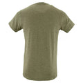 Khaki Green Heather - Back - SOLS Mens Regent Polycotton Slim T-Shirt