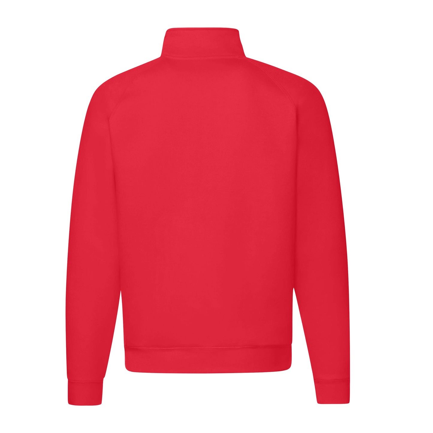 Red - Back - Fruit of the Loom Unisex Adult Premium Quarter Zip Raglan Sweatshirt