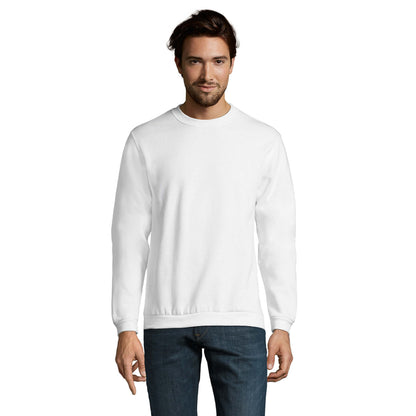 White - Front - SOLS Mens Spider Round Neck Sweatshirt