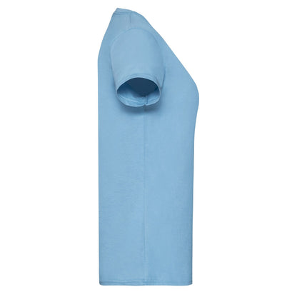 Sky Blue - Side - Fruit of the Loom Womens-Ladies Valueweight T-Shirt