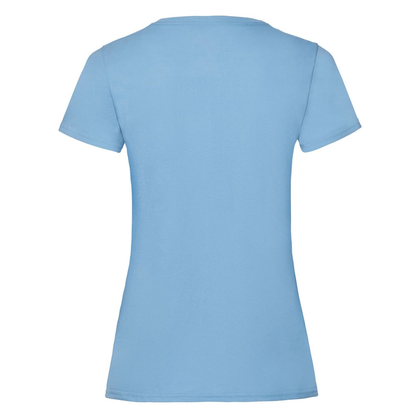 Sky Blue - Back - Fruit of the Loom Womens-Ladies Valueweight T-Shirt