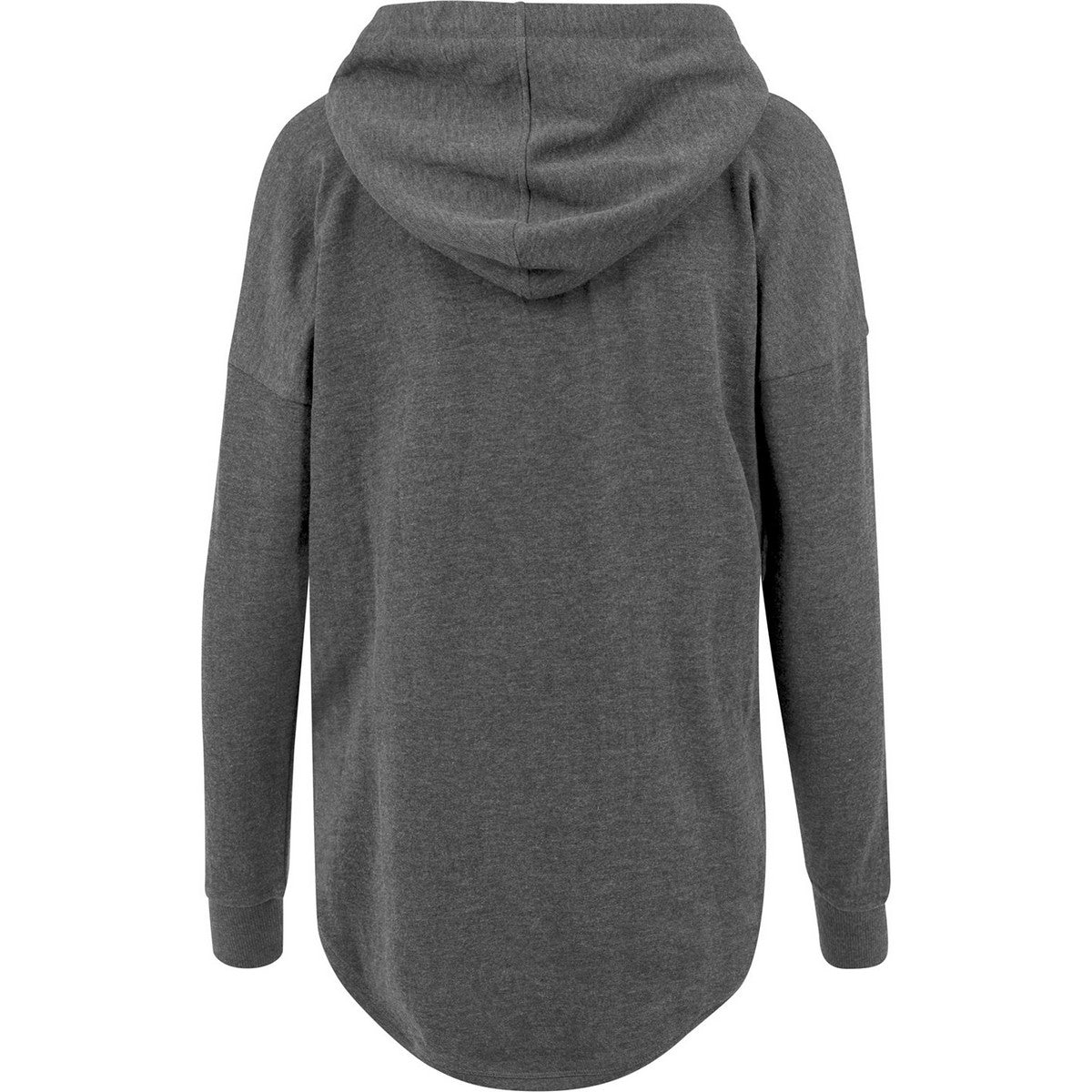 Charcoal Heather - Back - Build Your Brand Womens-Ladies Oversized Hoodie