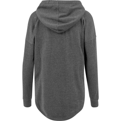 Charcoal Heather - Back - Build Your Brand Womens-Ladies Oversized Hoodie