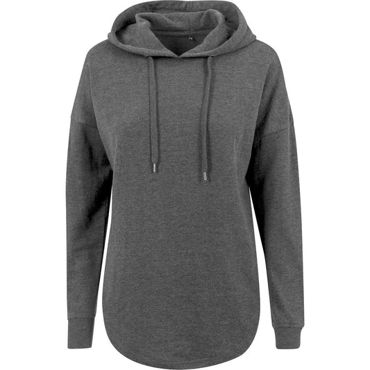 Charcoal Heather - Front - Build Your Brand Womens-Ladies Oversized Hoodie