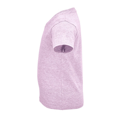 Pink - Side - SOLS Childrens-Kids Crusader Heather T-Shirt