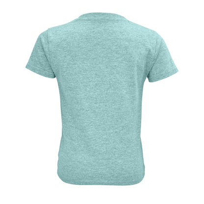 Light Green - Back - SOLS Childrens-Kids Crusader Heather T-Shirt