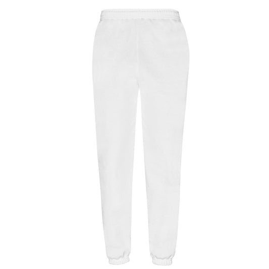 White - Front - Fruit of the Loom Mens Classic Elasticated Cuff Jogging Bottoms