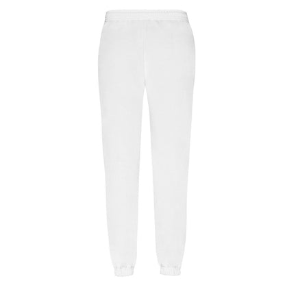 White - Back - Fruit of the Loom Mens Classic Elasticated Cuff Jogging Bottoms