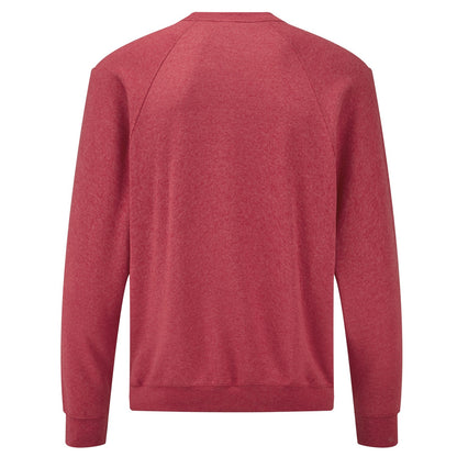 Heather Red - Back - Fruit of the Loom Unisex Adult Classic Raglan Sweatshirt