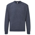 Heather Navy - Front - Fruit of the Loom Unisex Adult Classic Raglan Sweatshirt