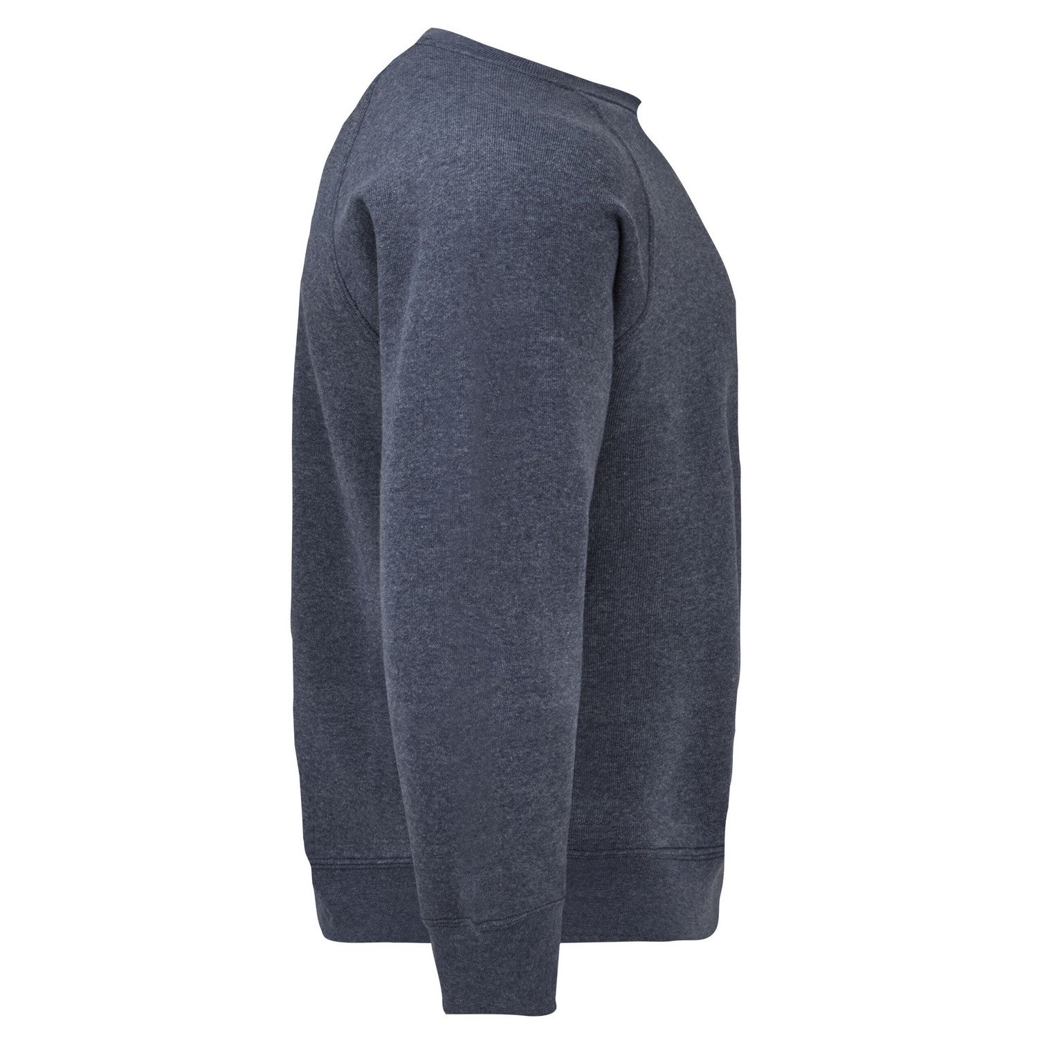 Heather Navy - Side - Fruit of the Loom Unisex Adult Classic Raglan Sweatshirt