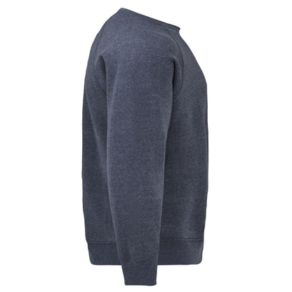Heather Navy - Side - Fruit of the Loom Unisex Adult Classic Raglan Sweatshirt