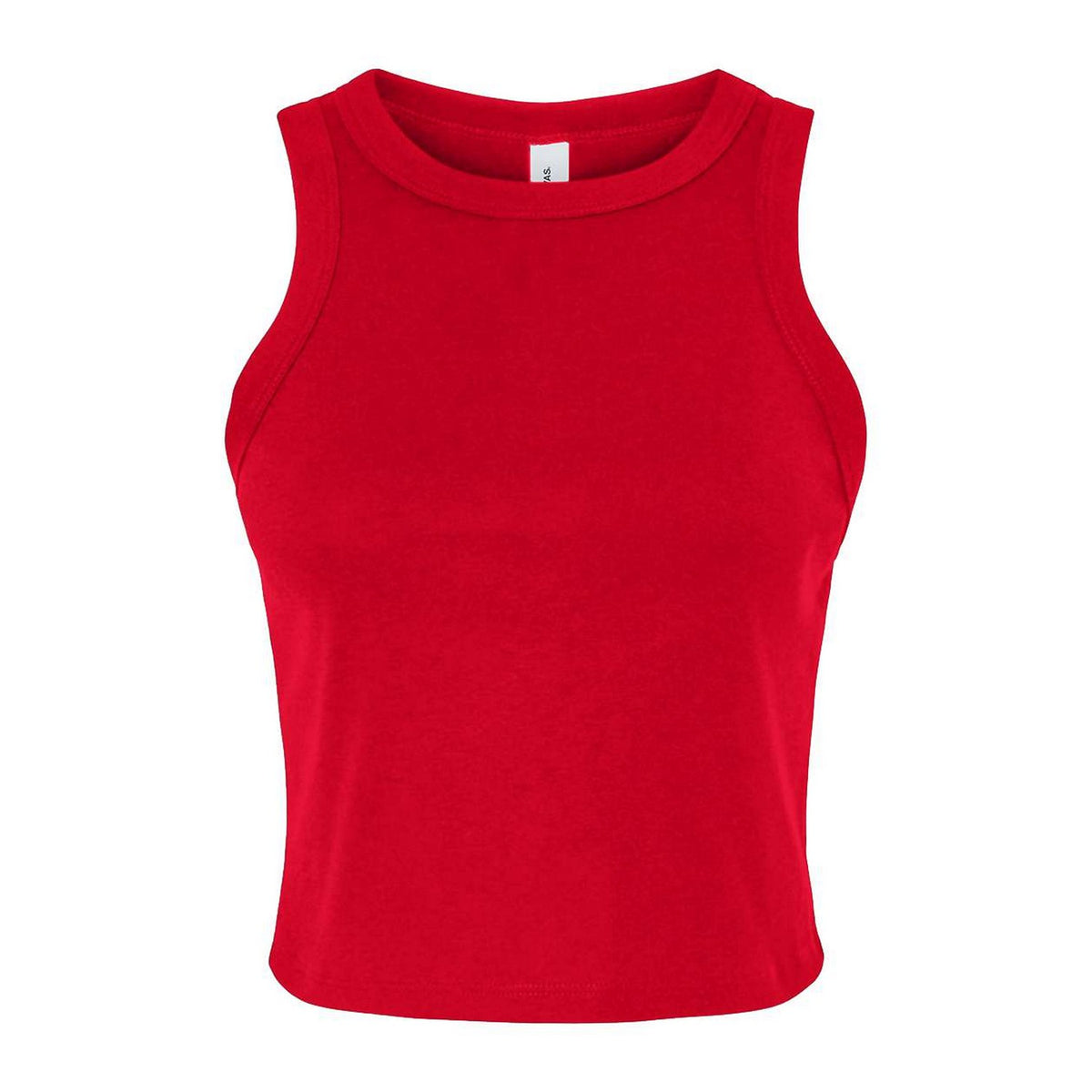 Solid Red - Front - Bella + Canvas Womens-Ladies Micro-Rib Racerback Tank Top