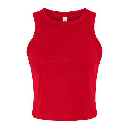 Solid Red - Front - Bella + Canvas Womens-Ladies Micro-Rib Racerback Tank Top