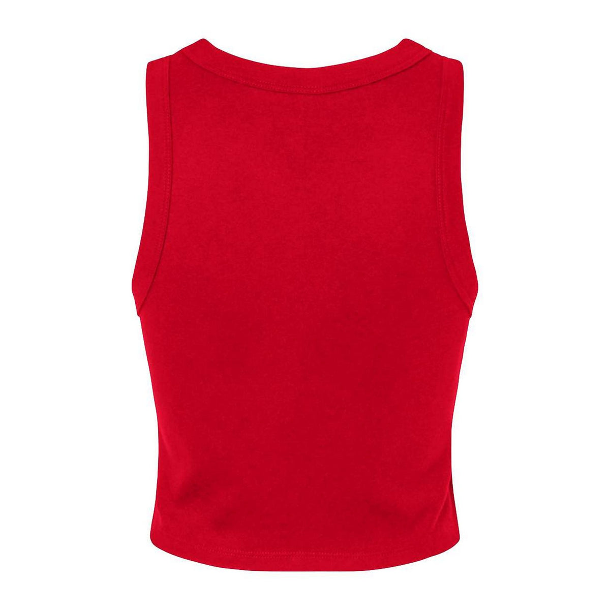 Solid Red - Back - Bella + Canvas Womens-Ladies Micro-Rib Racerback Tank Top