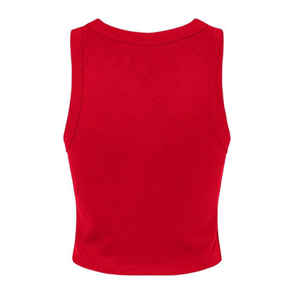 Solid Red - Back - Bella + Canvas Womens-Ladies Micro-Rib Racerback Tank Top