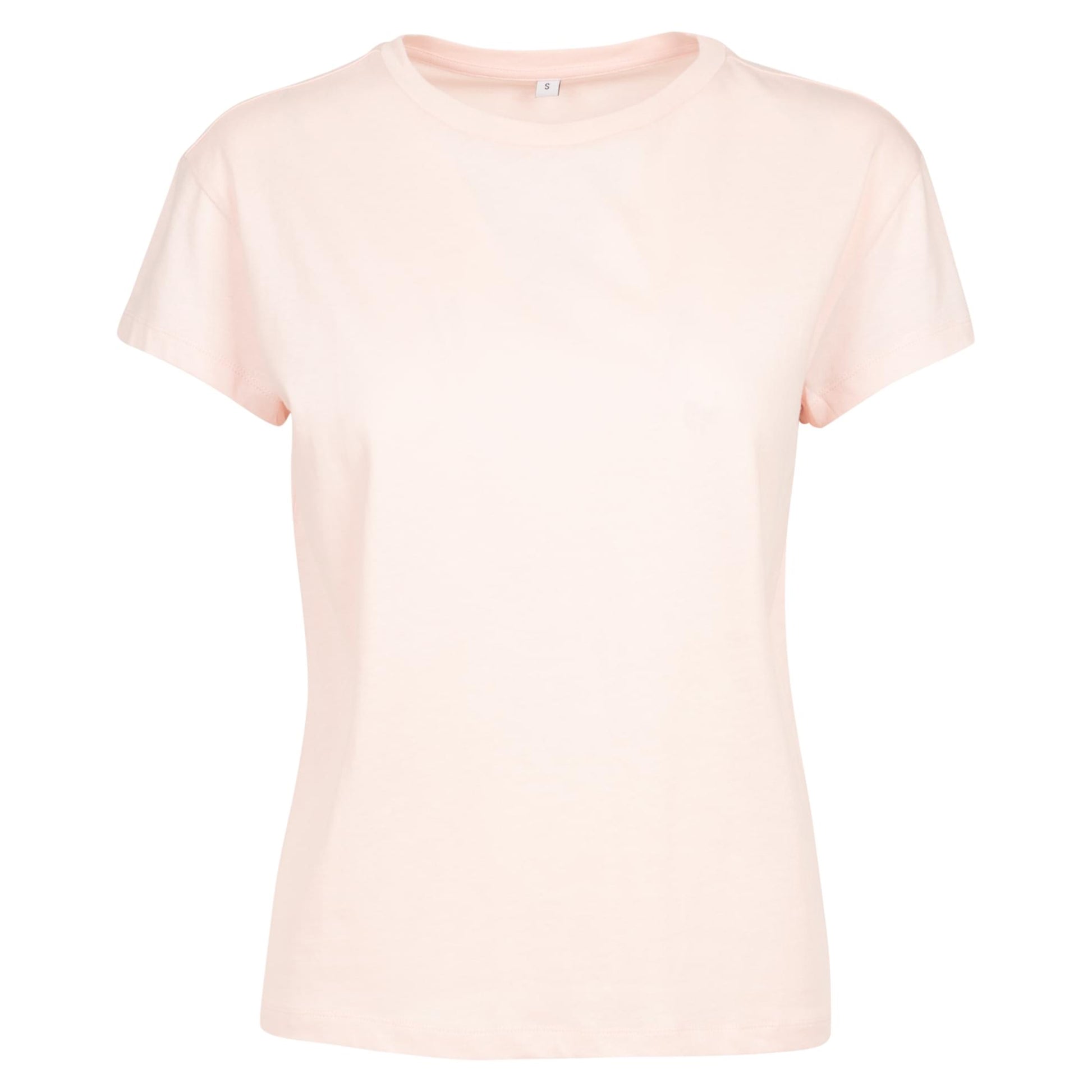 Pink - Front - Build Your Brand Womens-Ladies Boxy T-Shirt