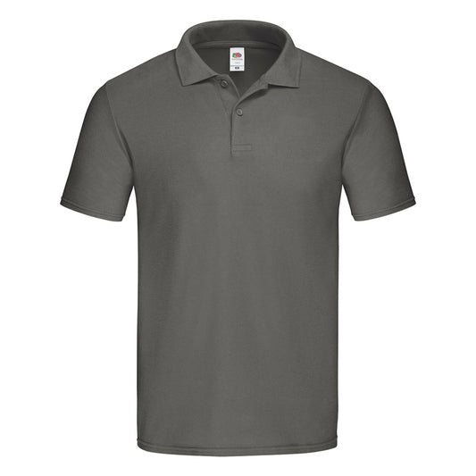 Light Graphite Solid - Front - Fruit of the Loom Unisex Adult Original Polo Shirt