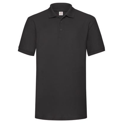 Black - Front - Fruit of the Loom Mens Heavyweight Polo Shirt