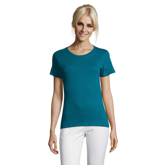 Duck Blue - Front - SOLS Womens-Ladies Regent T-Shirt