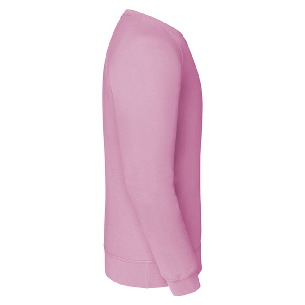 Light Pink - Side - Fruit of the Loom Unisex Adult Classic Raglan Sweatshirt