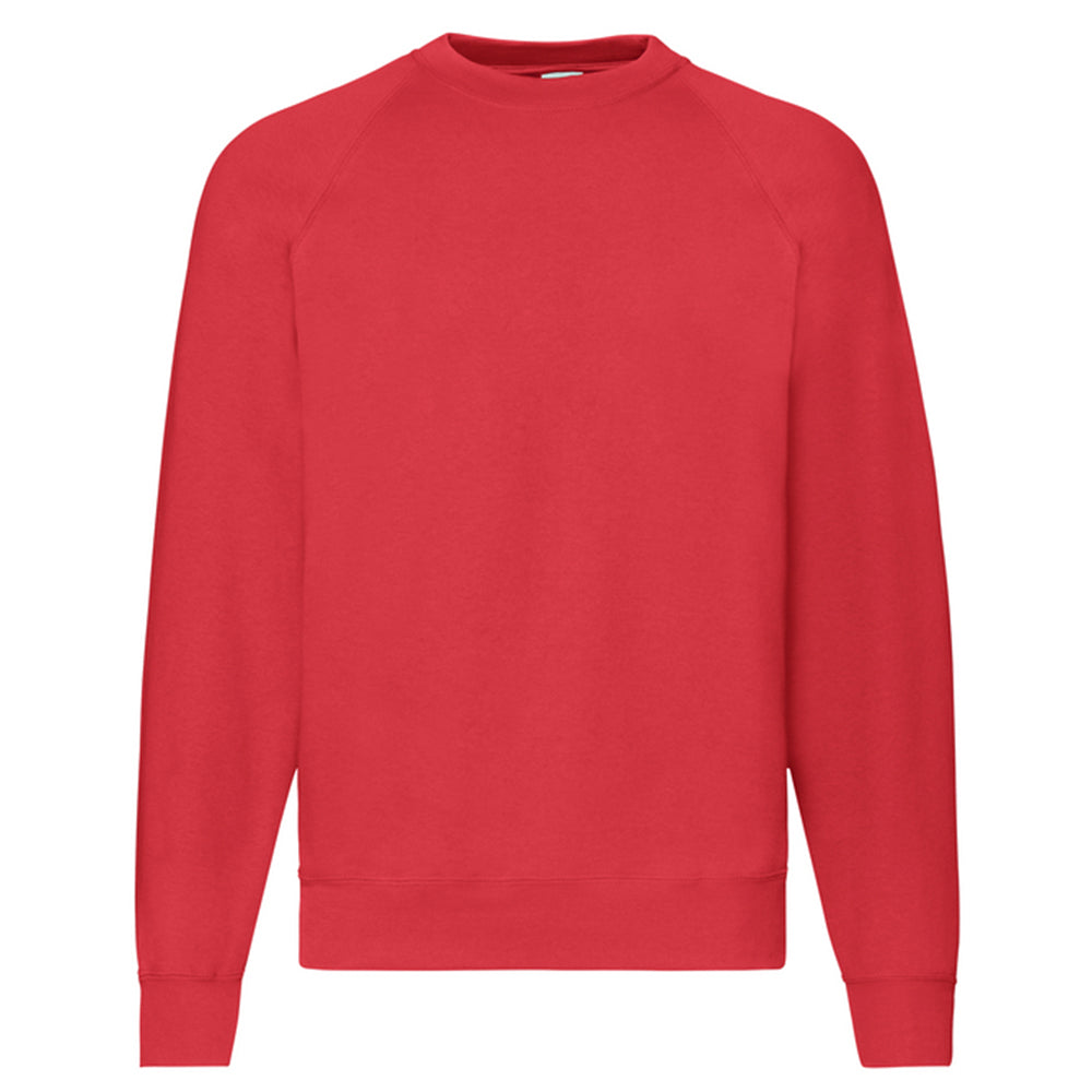 Red - Front - Fruit of the Loom Unisex Adult Classic Raglan Sweatshirt
