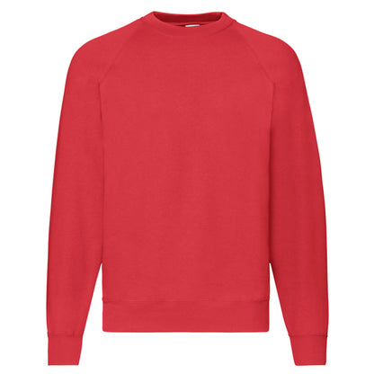 Red - Front - Fruit of the Loom Unisex Adult Classic Raglan Sweatshirt