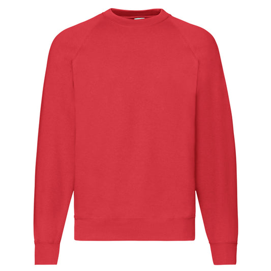 Red - Front - Fruit of the Loom Unisex Adult Classic Raglan Sweatshirt