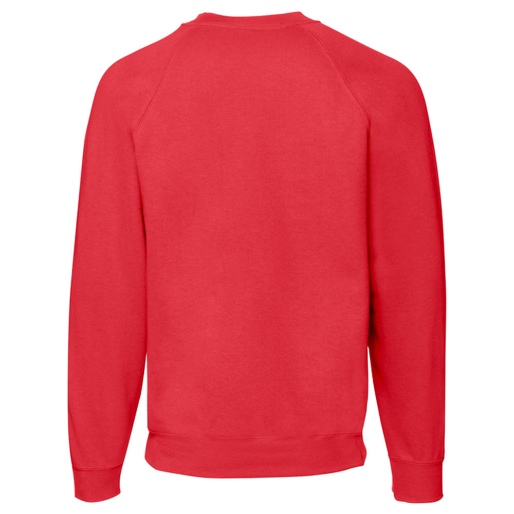 Red - Back - Fruit of the Loom Unisex Adult Classic Raglan Sweatshirt