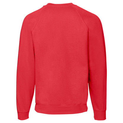 Red - Back - Fruit of the Loom Unisex Adult Classic Raglan Sweatshirt