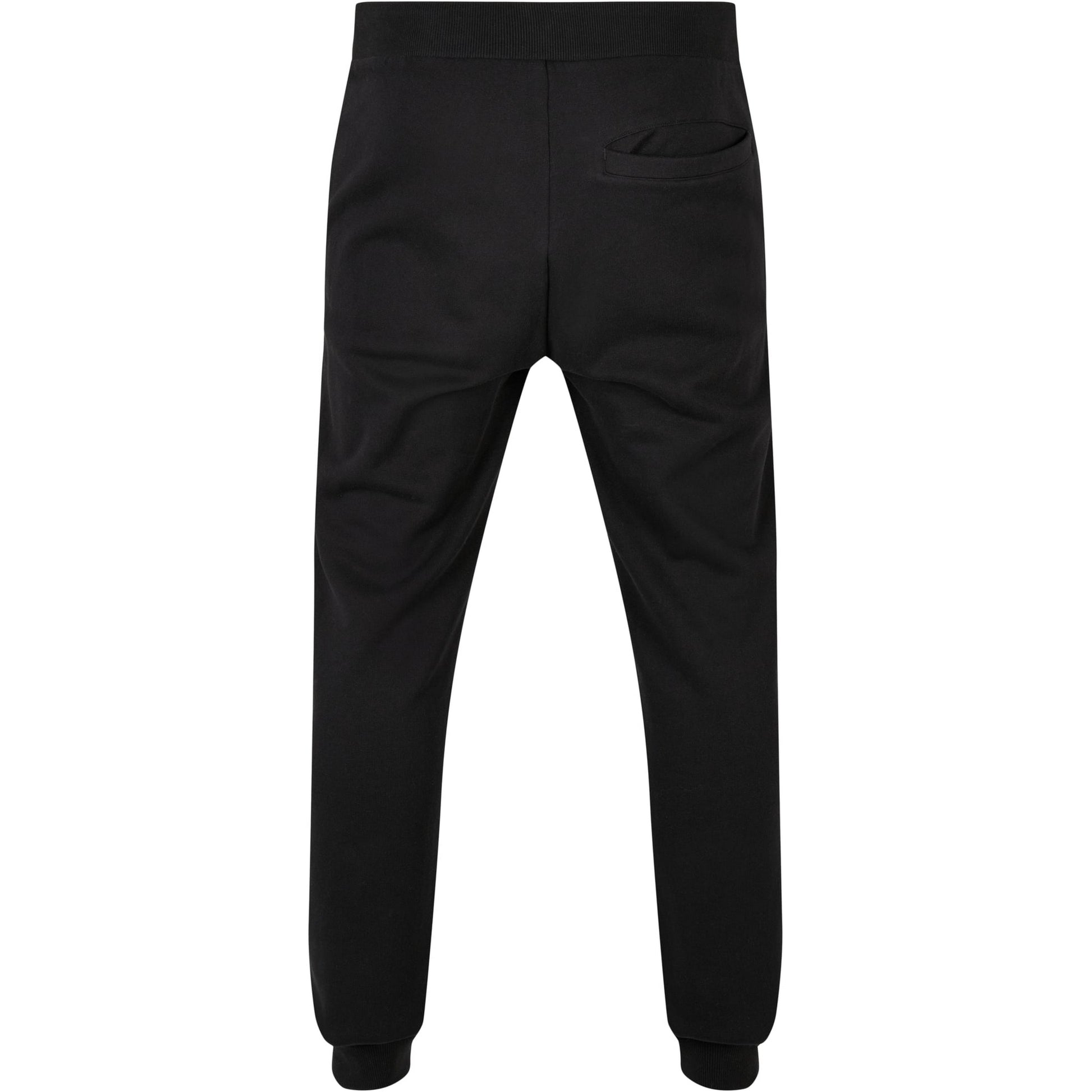 Black - Back - Build Your Brand Unisex Adult Basic Organic Cotton Sweatpants