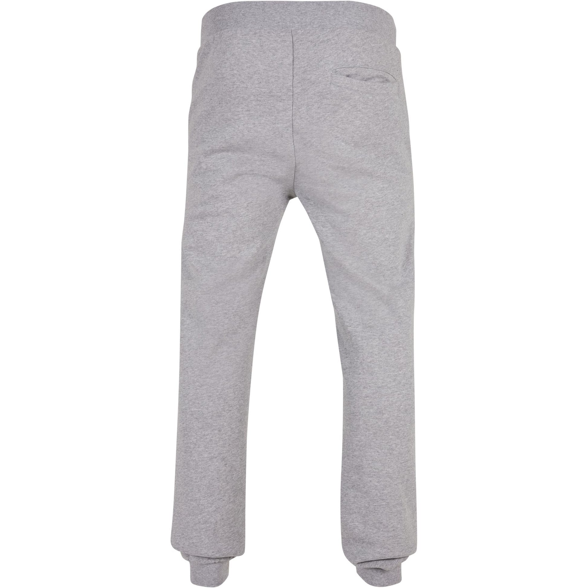 Heather Grey - Back - Build Your Brand Unisex Adult Basic Organic Cotton Sweatpants