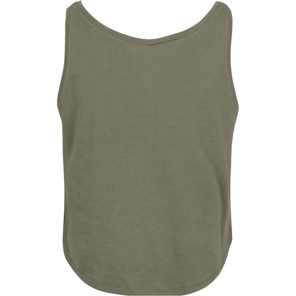 Olive - Back - Build Your Brand Womens-Ladies Oversized Tank Top